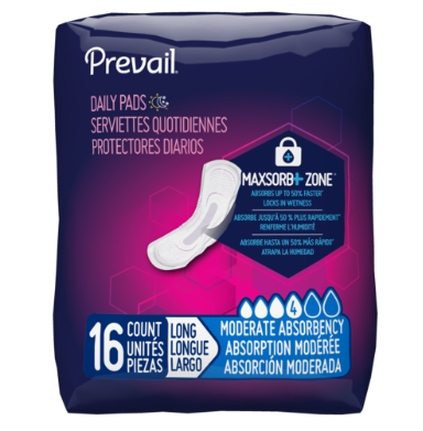 Prevail® Bladder Control Pad - Moderate Long
