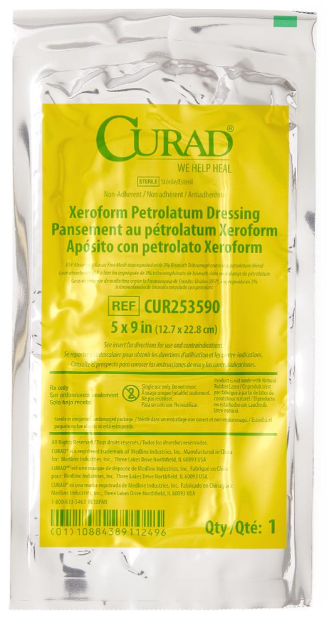 CURAD Xeroform Sterile Nonadherent Gauze Dressings