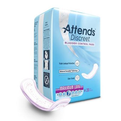 Attends® Discreet Bladder Control Pads - Maximum Long
