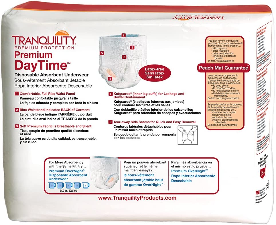 Tranquility® Premium DayTime Disposable Absorbent Underwear, Heavy Absorbency
