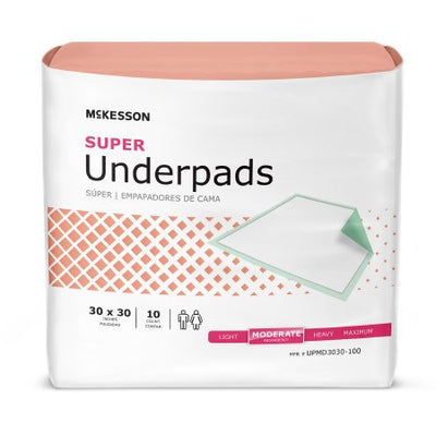 McKesson Disposable Underpad 30" X 30" -