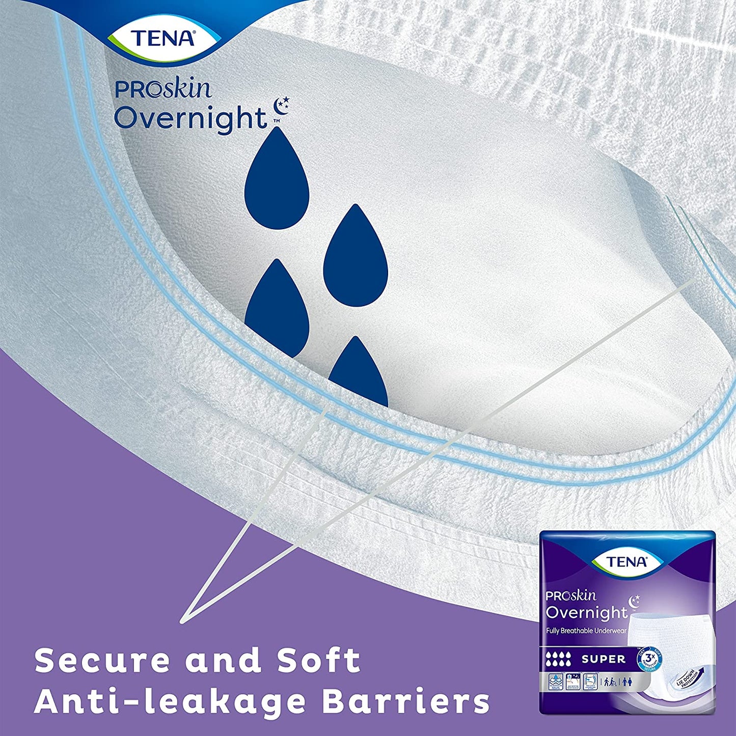 TENA® ProSkin Overnight™ Super Protective Underwear (Pull-Ups)