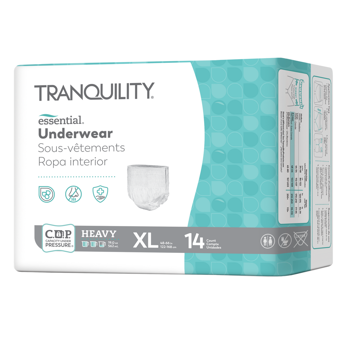 Tranquility® Essential Disposable Absorbent Underwear, Heavy Absorbency