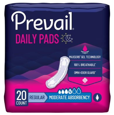 Prevail® Bladder Control Pads - Moderate 9.25"