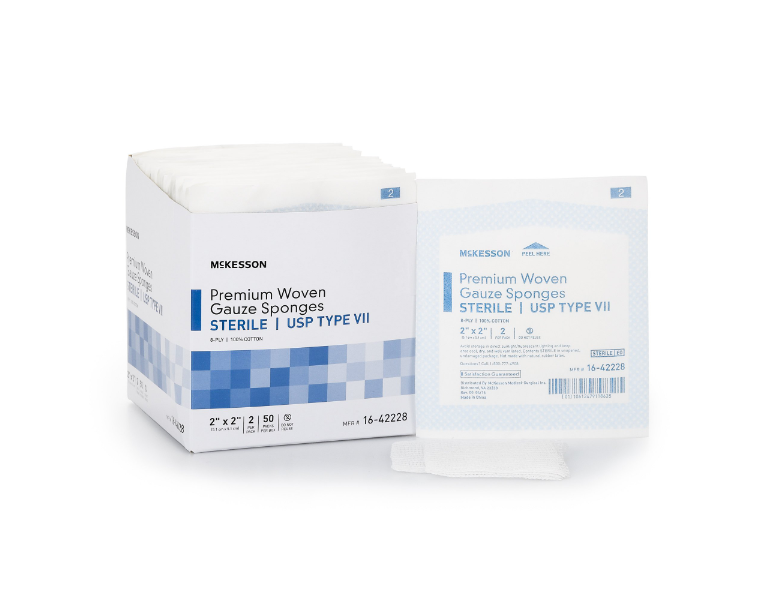 McKesson 8 PLY Sterile Gauze Sponges - Type VII