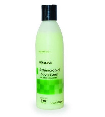 Antimicrobial Soap McKesson Lotion 8 oz. Bottle Herbal Scent