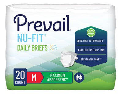Prevail® Nu-Fit® Unisex Adult Incontinence Brief