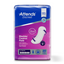Attends Discreet Ultimate Bladder Control Pads in a 20-count plastic package, featuring a blue and purple design with a graphic of a white and purple sanitary pad.