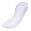 A translucent, opaque bladder control pad with a light purple tint, shown on a solid white background.