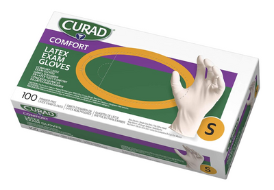 CURAD Powder-Free Textured Latex Exam Gloves (Box)