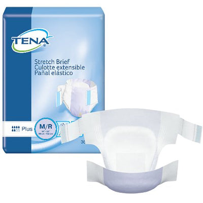 TENA® Stretch™ Plus Brief (Diaper) - Moderate Absorbency